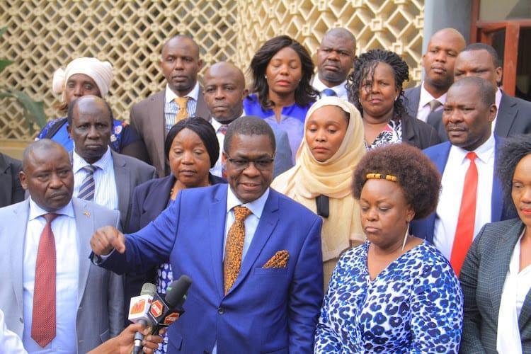 File image of Azimio MPs at Parliament.
